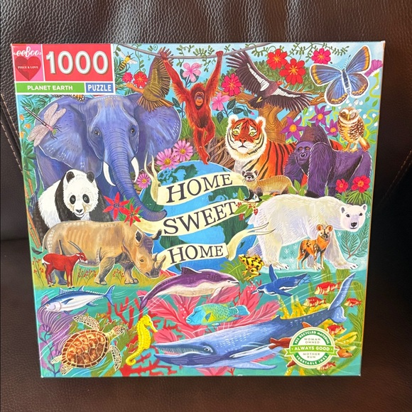 Eeboo Animal Color Eeboo | Games | Eeboo Planet Earth Colorful Animal Jigsaw Puzzle 00 ...